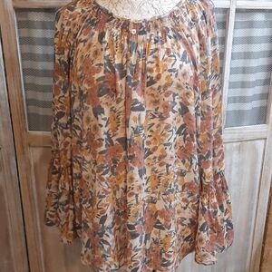Skye's the Limit Multicolor Floral Blouse Size XL